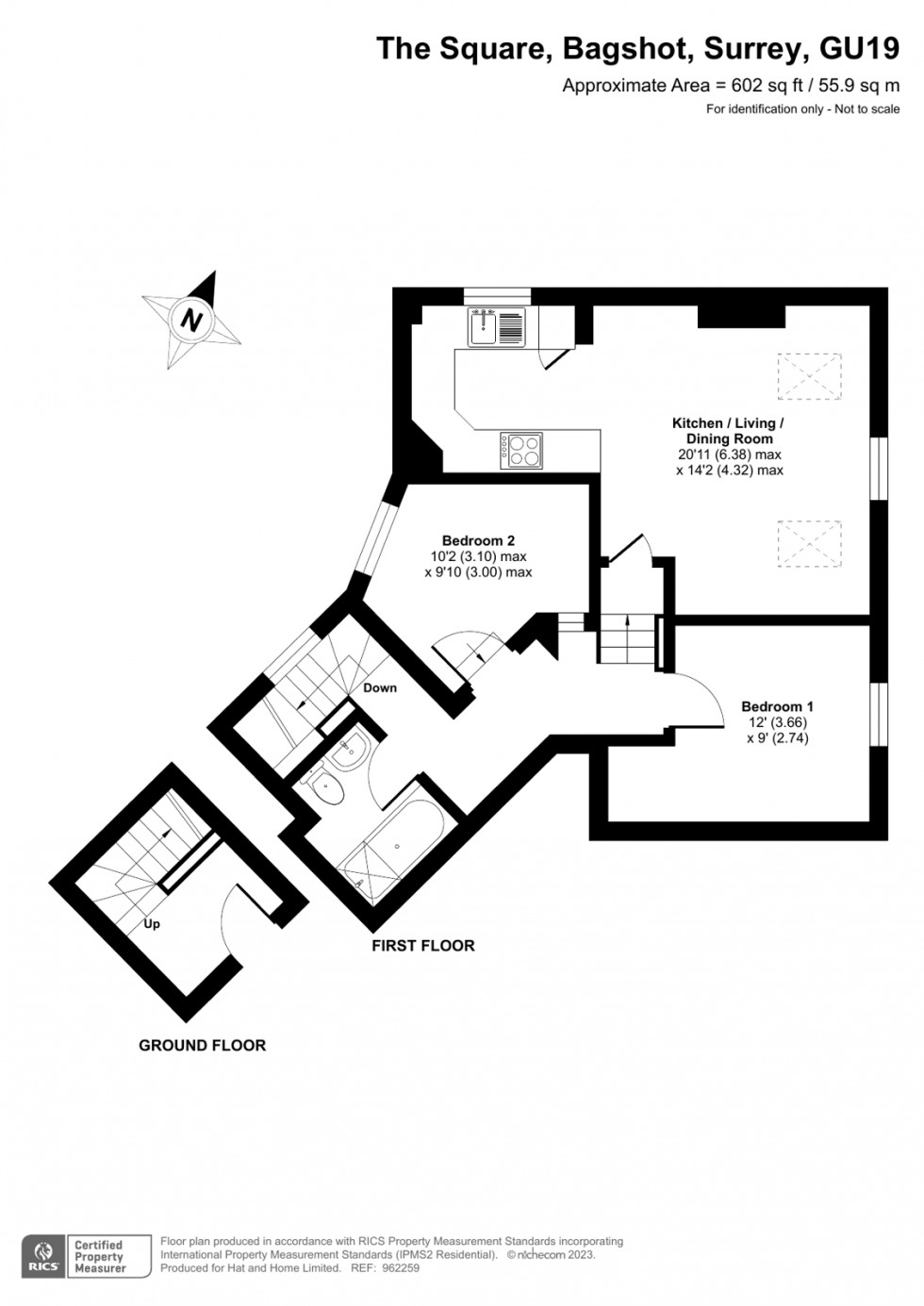 Floorplan for Bagshot, Surrey