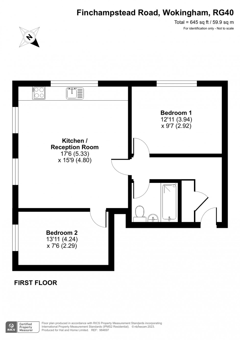 Floorplan for Finchampstead, Wokingham, Berkshire