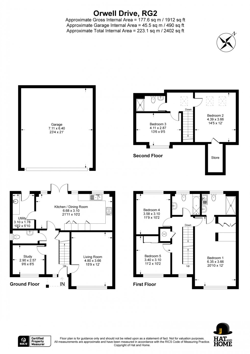 Floorplan for Arborfield Green, Reading, Berkshire