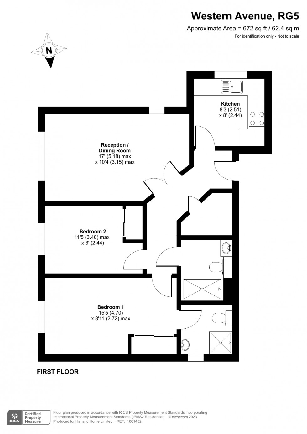 Floorplan for Woodley, Reading, Berkshire