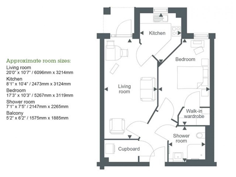 Floorplan for Dukes Ride, Crowthorne, Berkshire