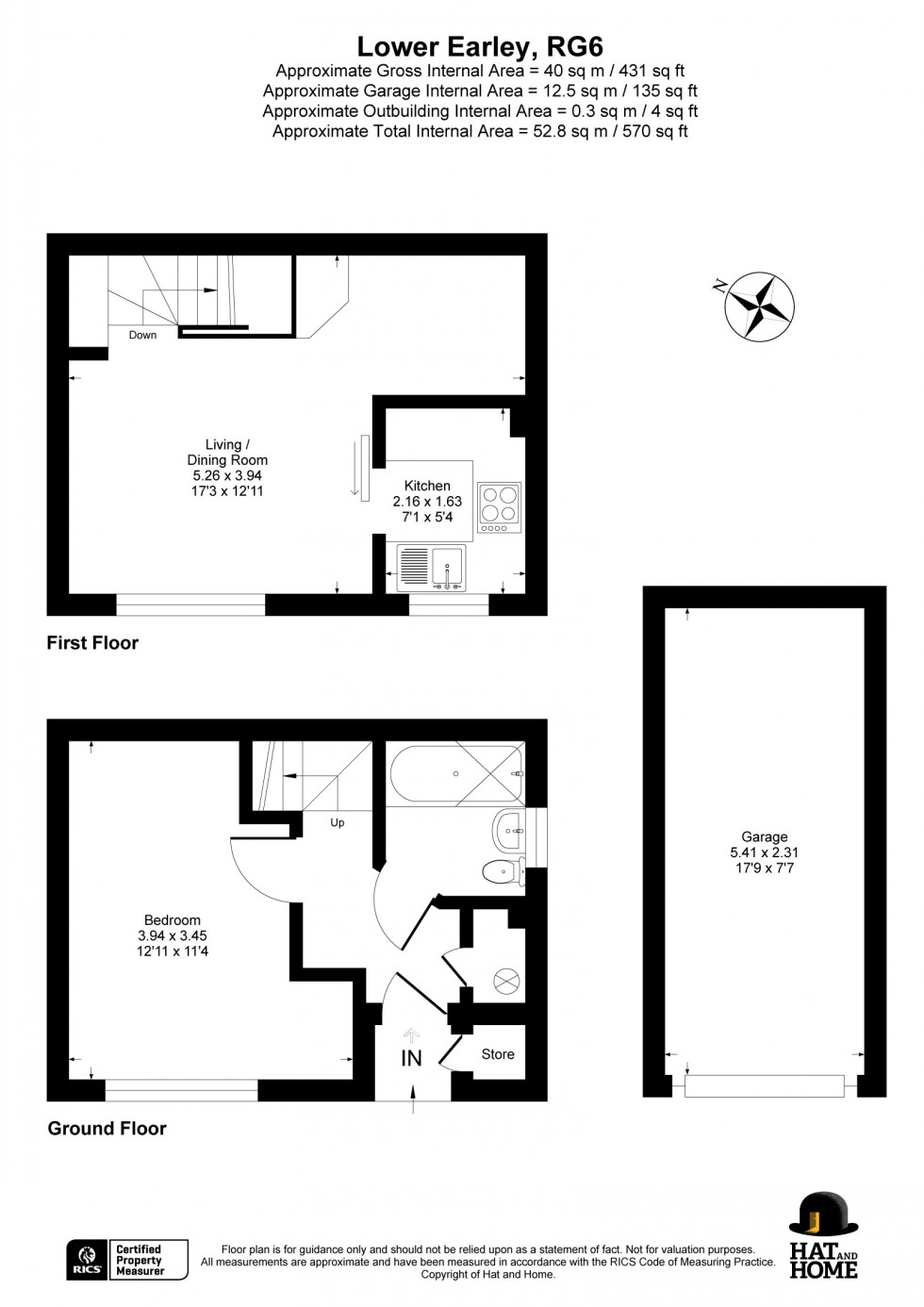 Floorplan for Lower Earley, Reading, Berkshire