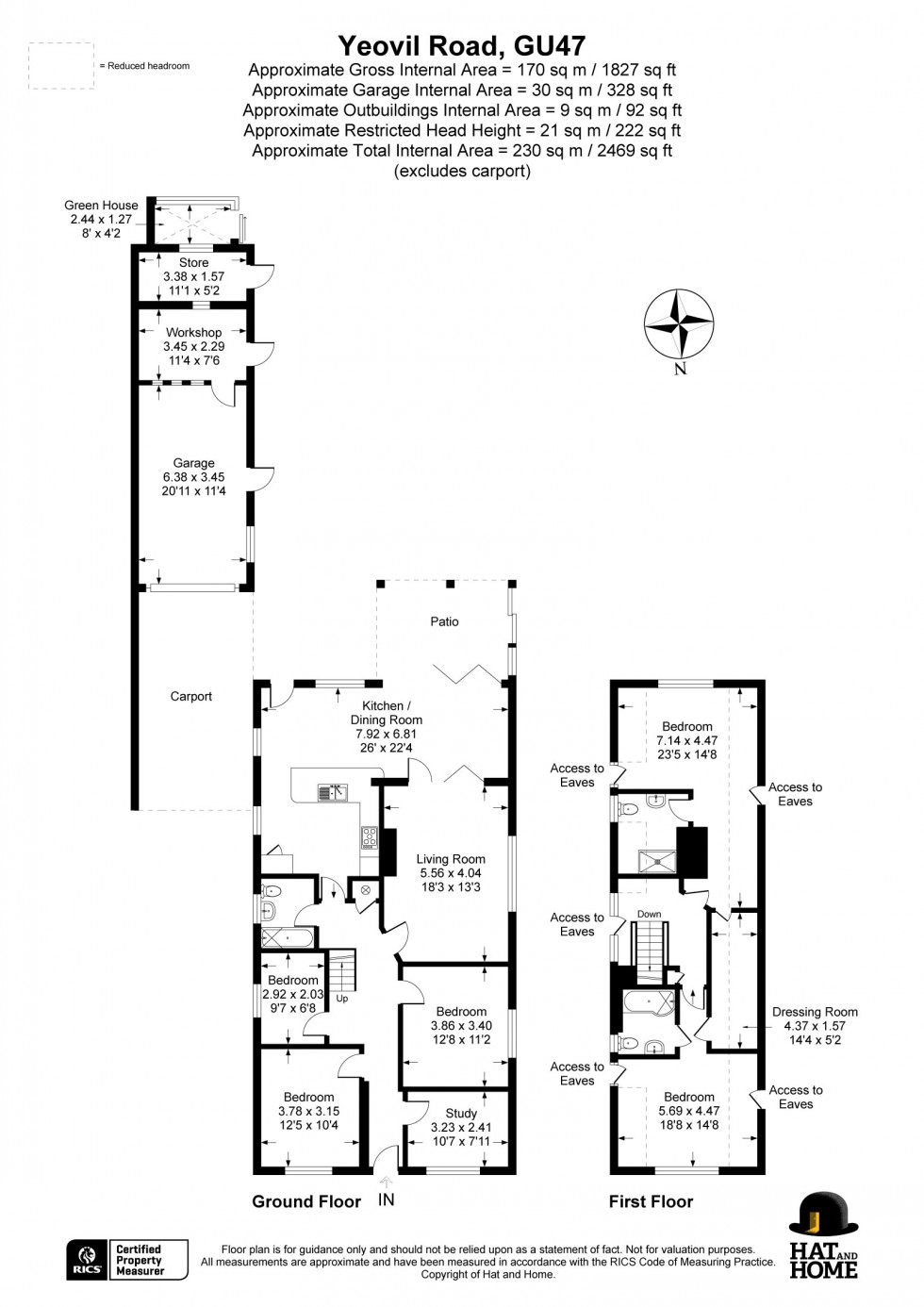 Floorplan for Owlsmoor, Sandhurst, Berkshire