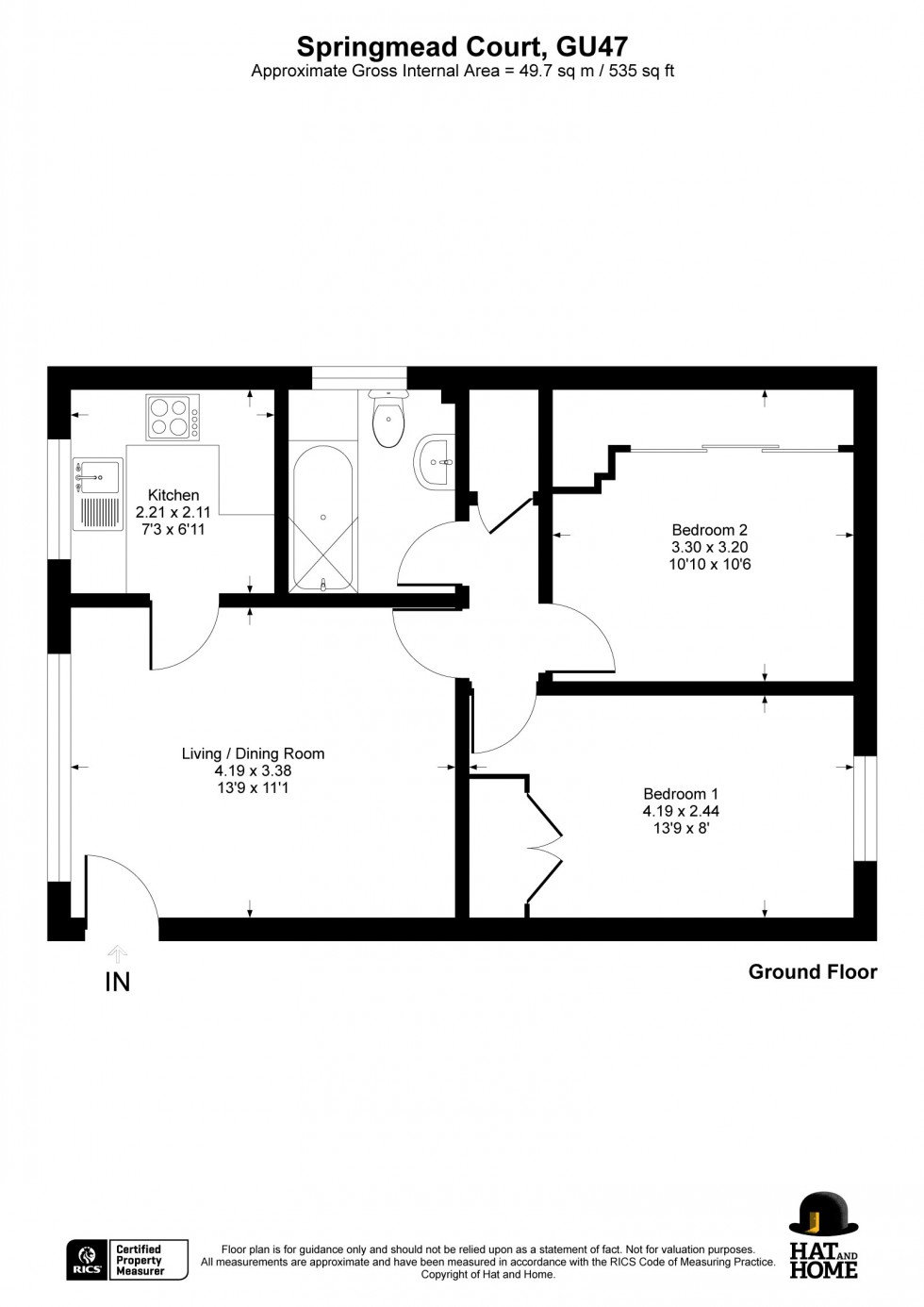 Floorplan for Owlsmoor, Sandhurst, Berkshire