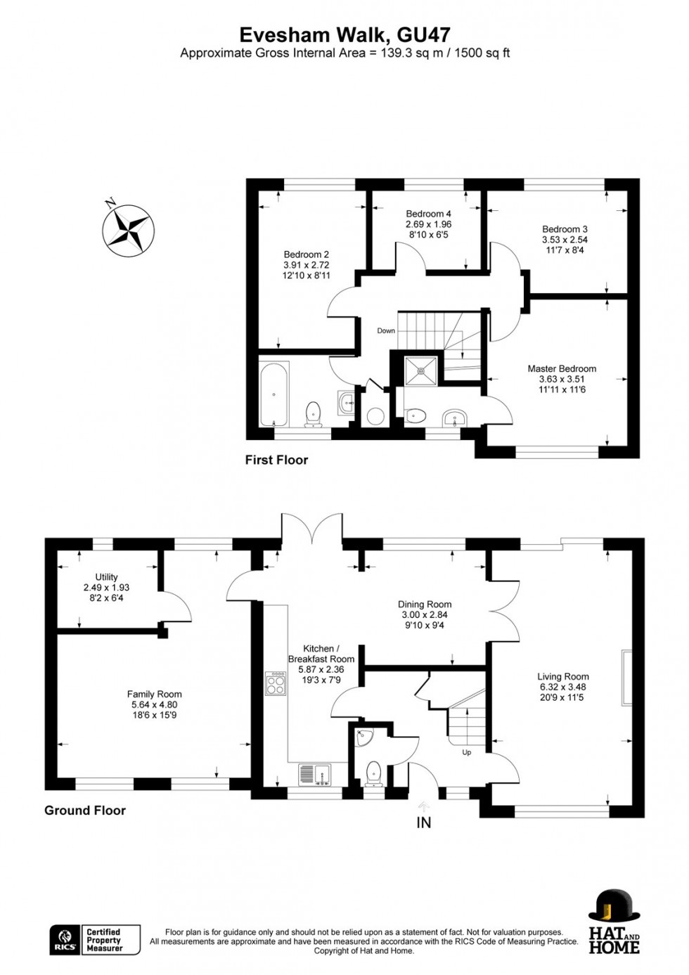 Floorplan for Owlsmoor, Sandhurst, Berkshire